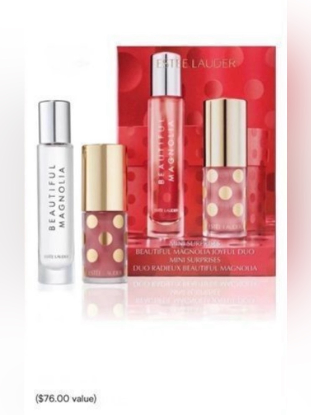 Estée Lauder 2pc Beautiful Magnolia EDP Joyful Lip Oil+Gift Duo Sold Out (Empty) - Picture 3 of 7